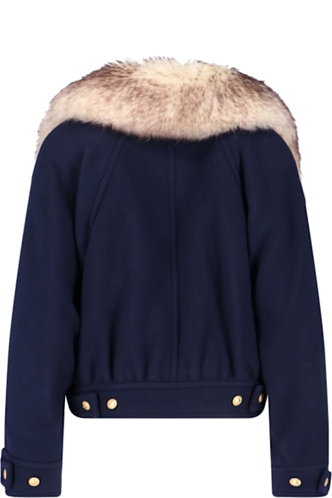Homeware Chloé Double-breasted Coat With Fur Coat
