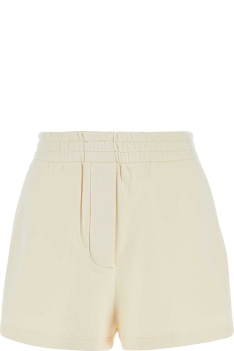 ウィメンズ Pradaのパンツ＆ショーツ Prada Cream Cotton Shorts
