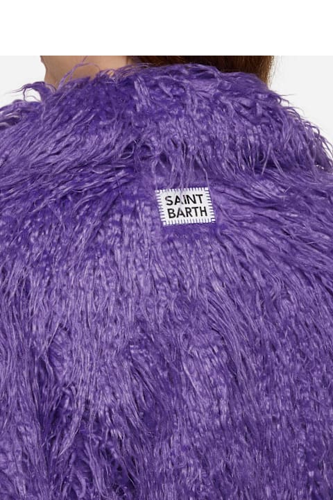Homeware MC2 Saint Barth Purple Furry Short Jacket Sully
