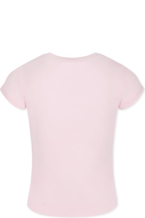 Monnalisa T-Shirts & Polo Shirts for Girls Monnalisa Pink T-shirt For Girl With Alice In Wonderland