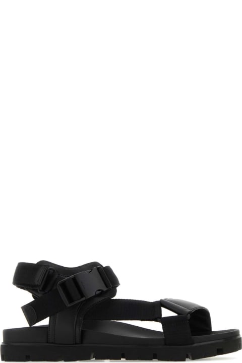 Other Shoes for Men Prada Black Nylon And Leather Sandals