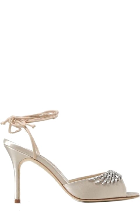 Manolo Blahnik for Men Manolo Blahnik Plumena 090 Satin Sandals