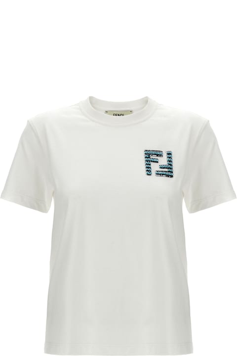 Fendi ملابس علوية لـ السيدات Fendi 'ff' T-shirt