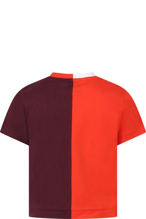 Burberry T-Shirts & Polo Shirts for Boys Burberry Multicolor T-shirt For Boy With Print And Logo