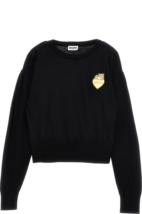 Moschino Sweaters & Sweatshirts for Girls Moschino Logo Patch Sweater