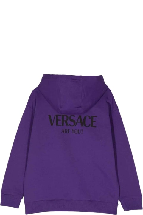 Sweaters & Sweatshirts for Girls Young Versace Purple Sweatshirt Unisex Kids