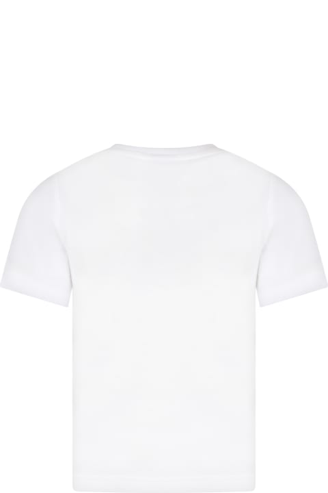 White T-shirt For Boy With Logo