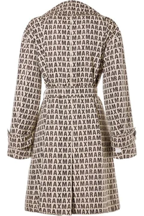 Max Mara The Cube Coats & Jackets for Women Max Mara The Cube All-over Patterned Belted Coat