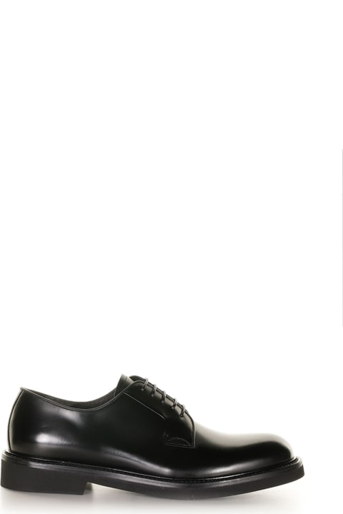 Derby Black In Smooth Leather