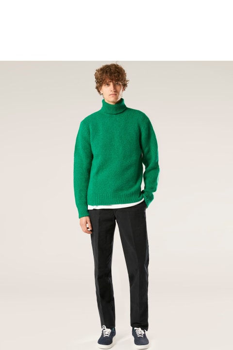 Homeware doppiaa Aamintore Green Wool Turtleneck