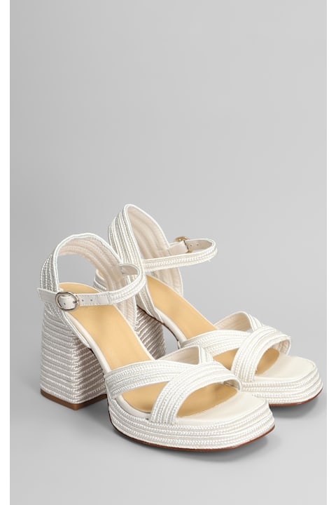 Castañer Sandals for Women Castañer Valle-142 Sandals In White Fabric