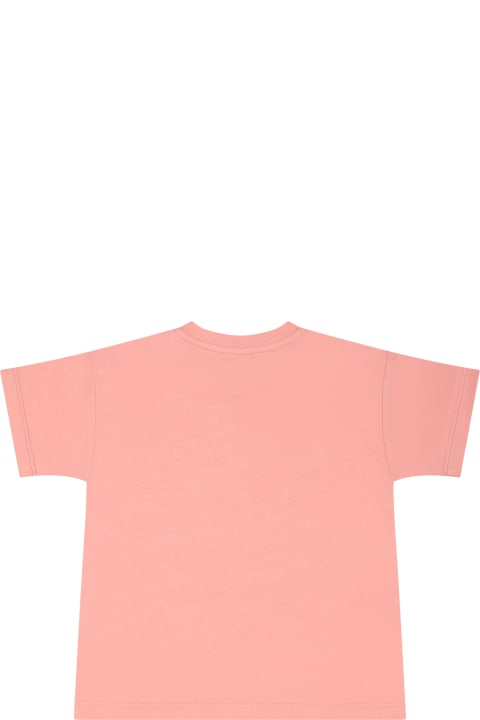 Gucci for Kids Gucci Pink T-shirt For Baby Girl With Interlocking Gg