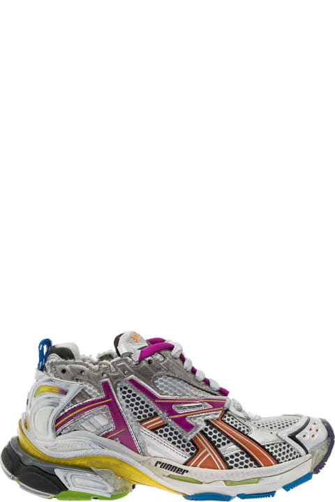 Multicolor 'runner' Sneakers With Reflective Details In A Mix Of Materials Woman