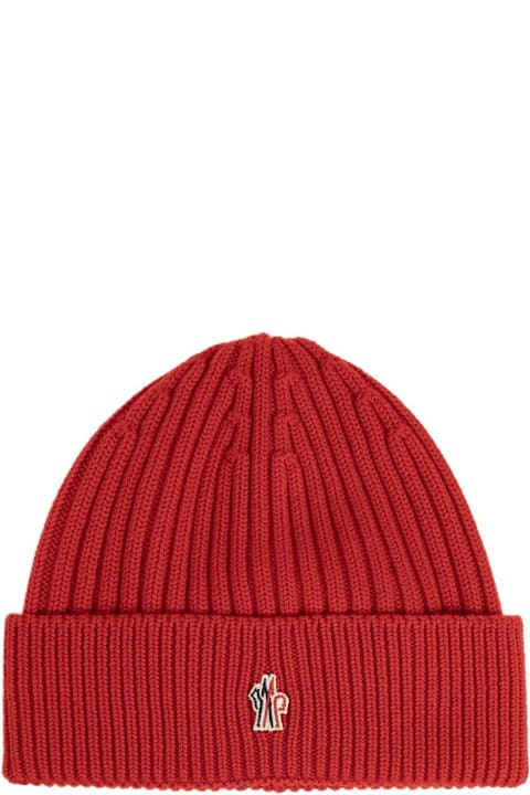 Moncler Grenoble Hats for Men Moncler Grenoble Logo Embroidered Knit Beanie