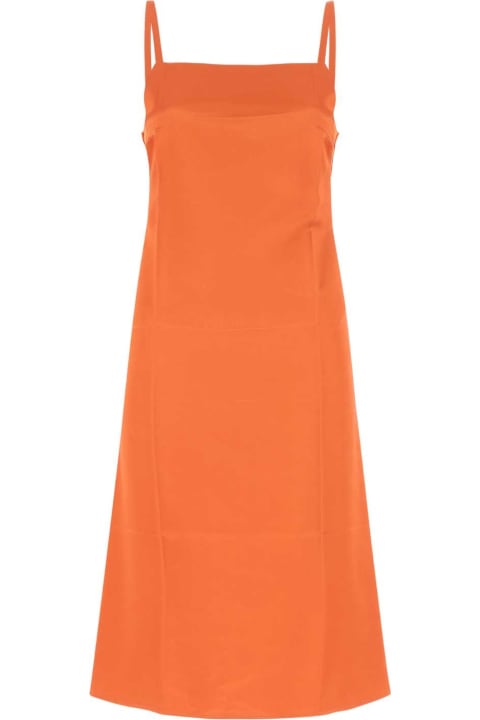 Fashion for Women Loewe Orange Satin Dress