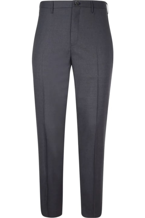 Incotex Clothing for Men Incotex Dark Grey Virgin Wool Chino Trousers
