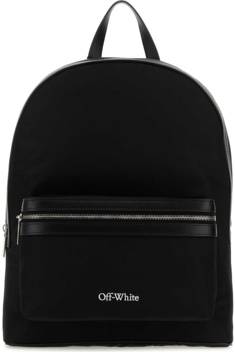 メンズ新着アイテム Off-White Black Nylon Core Backpack