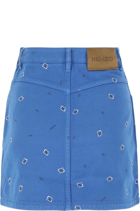 Skirts for Women Kenzo Printed Denim Mini Skirt
