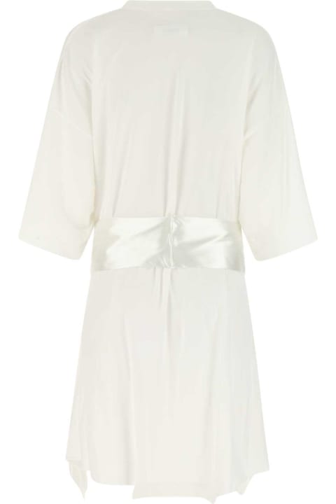 ウィメンズ MM6 Maison Margielaのワンピース＆ドレス MM6 Maison Margiela White Cotton T-shirt Dress