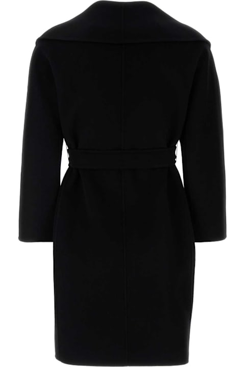 
S Max Mara Black Wool Messi Coat