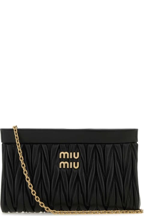 Miu Miu Shoulder Bags for Women Miu Miu Black Leather Crossbody Bag