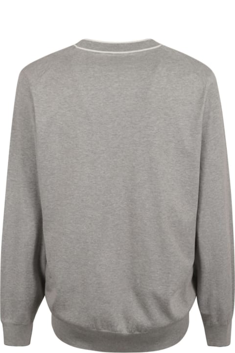 Brunello Cucinelli Fleeces & Tracksuits for Men Brunello Cucinelli Rib Trim Plain Sweatshirt