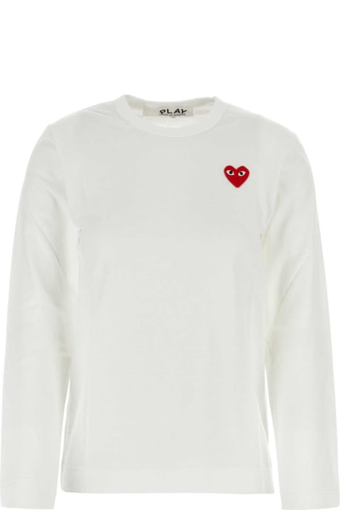 Homeware Comme des Garçons Play White Cotton T-shirt