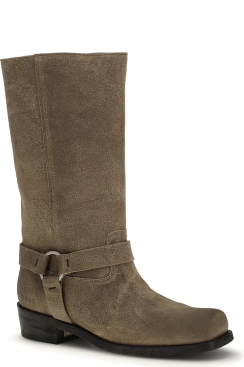 Golden Goose Suede Biker Boots