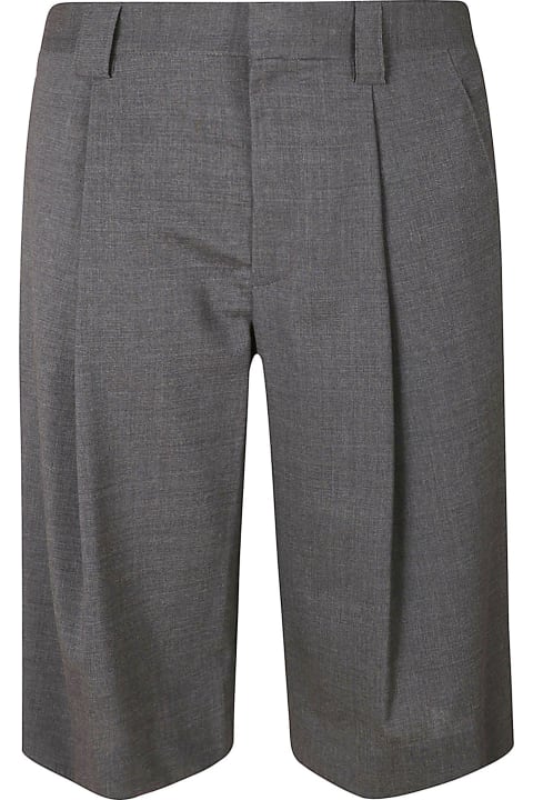Pants for Men Maison Flaneur Straight Leg Plain Trouser Shorts