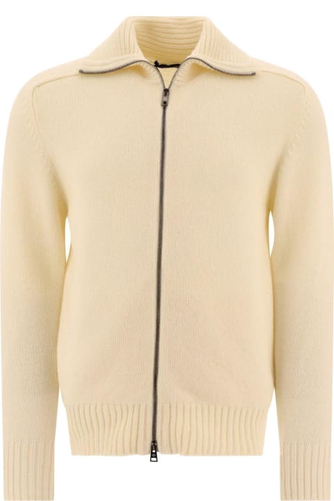 Tagliatore Sweaters for Men Tagliatore High-neck Zip-up Jumper