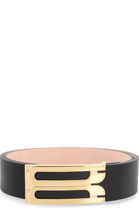 Victoria Beckham Belts for Women Victoria Beckham Logo Buckle Leather Belt