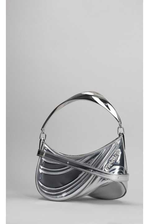 Mugler Totes for Women Mugler Shoulder Bag In Silver Leather