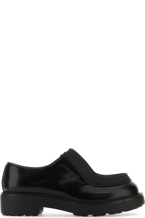 Prada Laced Shoes for Men Prada Black Leather Diapason Lace-up Shoes