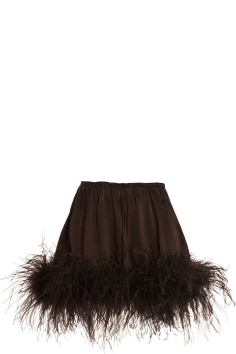 Feather Silk Skirt