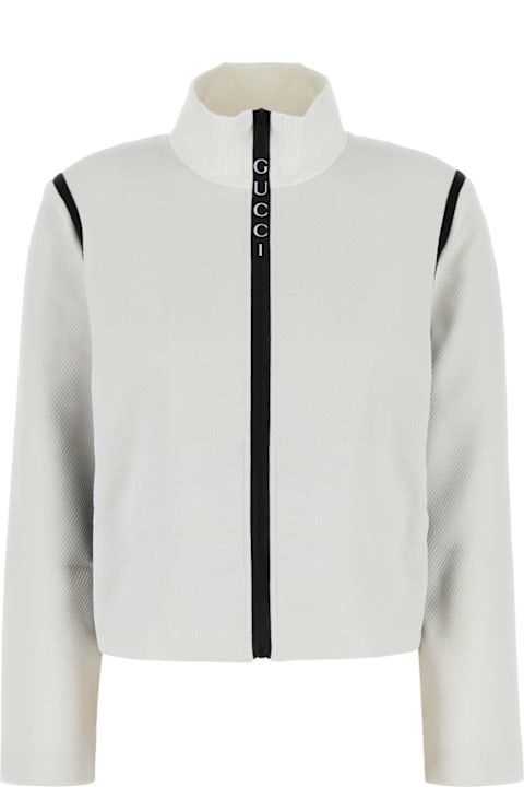 Gucci for Women Gucci White Jacquard Sweatshirt