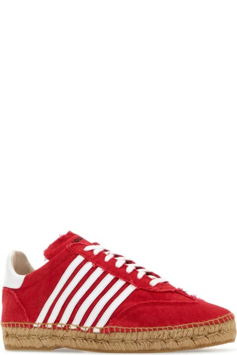 Dsquared2 Sneakers for Men Dsquared2 Red Canvas Sneakers
