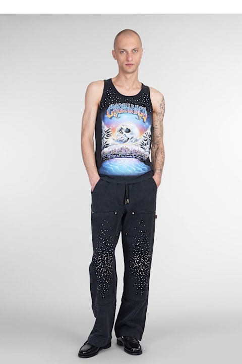 Casablanca for Men Casablanca Tank Top In Black Cotton