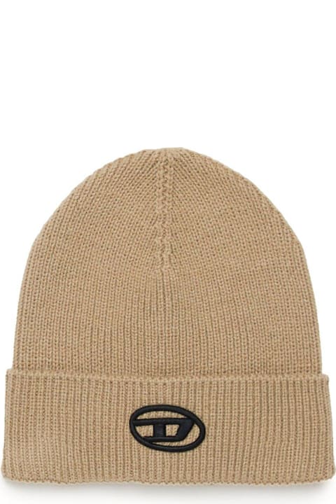 Diesel Accessories & Gifts for Girls Diesel Logo Embroidered Turn-up Hem Beanie