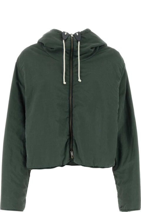 Jil Sander Coats & Jackets for Women Jil Sander Green Nylon Blend Sweatshirt