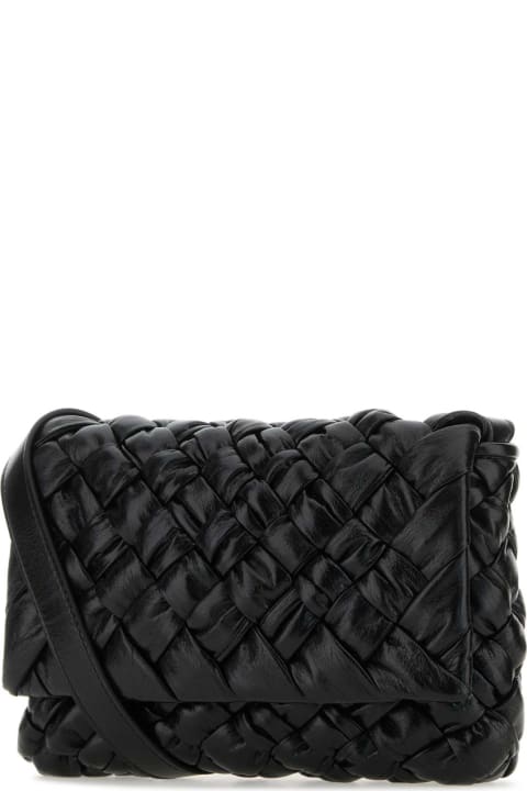 Bottega Veneta Bags for Women Bottega Veneta Black Leather Crossbody Bag