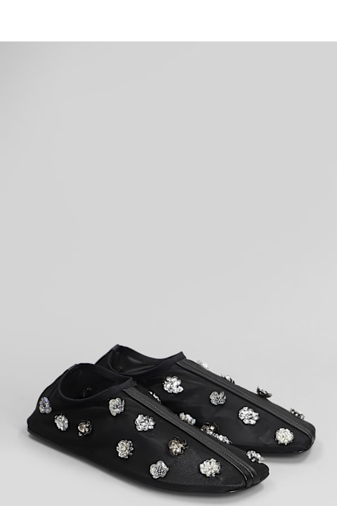 Christopher Esber Flat Shoes for Women Christopher Esber Embla Ballet Flats In Black Nylon