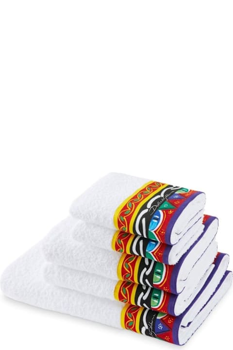 Dolce & Gabbana Textiles & Linens Dolce & Gabbana Set 5 Hand Towels Carretto