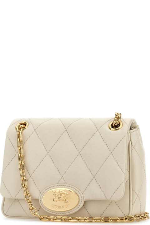 Homeware Burberry Ivory Leather Small Strand Shoulder Bag