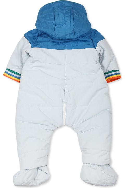 Homeware Marc Jacobs Light Blue Down Jacket For Baby Boy With Logo