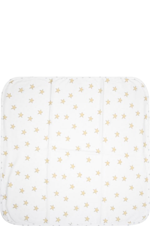 Stella McCartney Kids Accessories & Gifts for Baby Girls Stella McCartney Kids Ivory Blanket For Babykids With Starfish