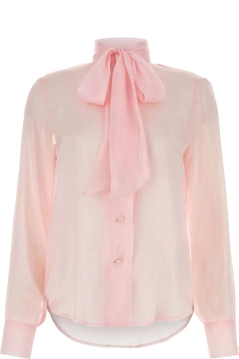 ウィメンズ Hebe Studioのトップス Hebe Studio Pink Chiffon Ava Shirt