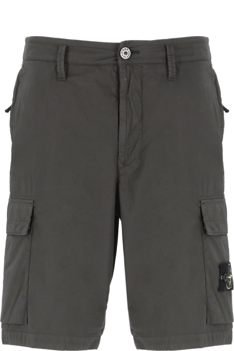 Pants for Men Stone Island Logo Patch Cargo Shorts