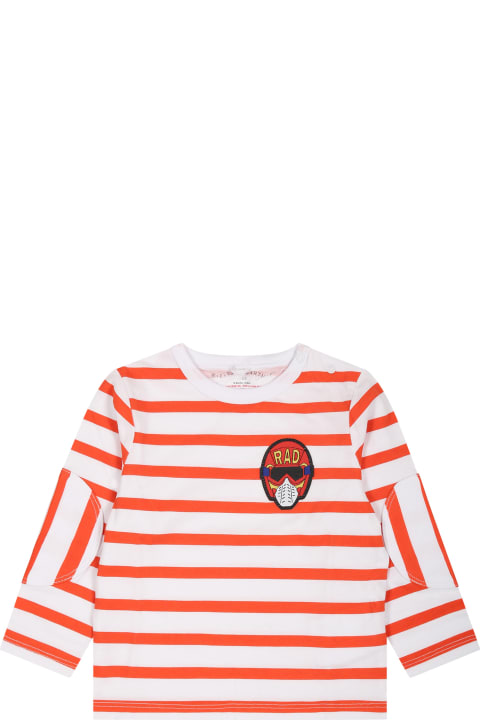 Stella McCartney Kids T-Shirts & Polo Shirts for Baby Boys Stella McCartney Kids White T-shirt For Baby Boy With Patch