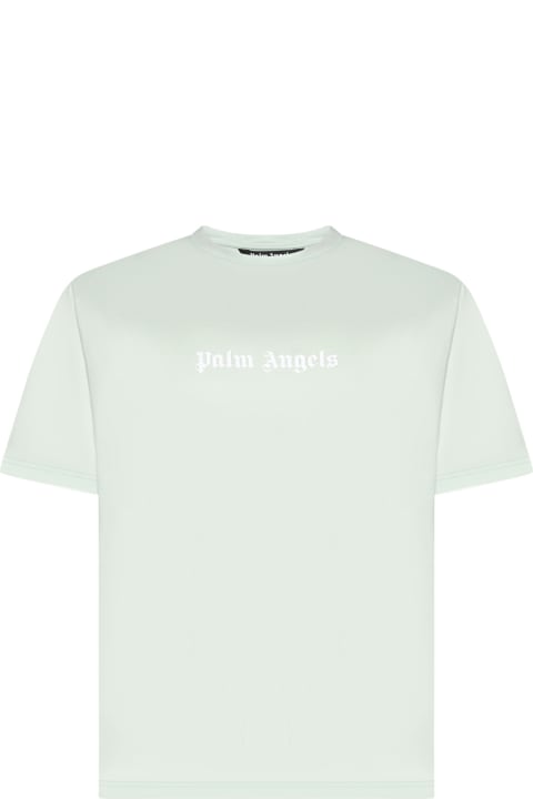 Palm Angels for Men Palm Angels Logo Printed Crewneck T-shirt