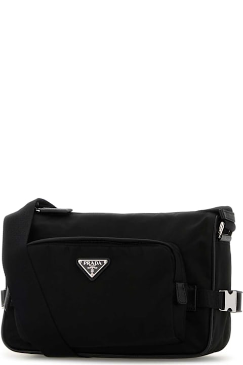 Prada for Kids Prada Black Canvas Crossbody Bag